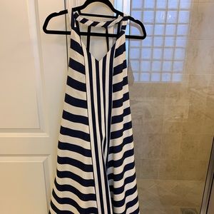Beulah navy/white stripe cocktail dress
